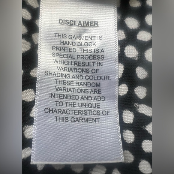 Emerson Fry India Collection Ry Shirtdress Painterly Dot Black White Button Down - Picture 11 of 14